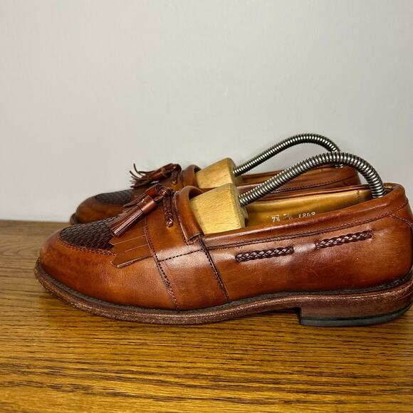 Allen Edmonds Cody Brown Leather Tassel Kiltie Loafers Shoes Men’s Size 7.5 - Picture 3 of 8